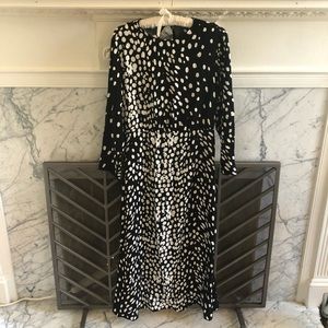 Rixo London Alice Dotted Silk Midi Dress